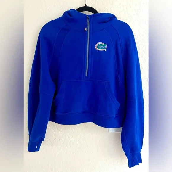 Lululemon University of Florida Women's Scuba Oversized 1/2 Zip Hoodie M/L Blue - Picture 1 of 9